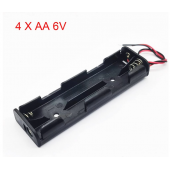 HS4586 4x AA Battery Holder With Wire Long Strip Type