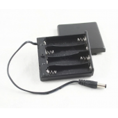 HS4602 4xAA Battery Holder With Switch and DC connector