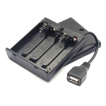 HS4607 4xAA Battery Holder With Cover With Switch With USB Power Port 