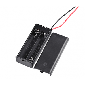 HR0586 2xAAA battery holder with cover and switch 