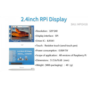 HS4621 2.4inch HDMI Display for Raspberry 76*51mm