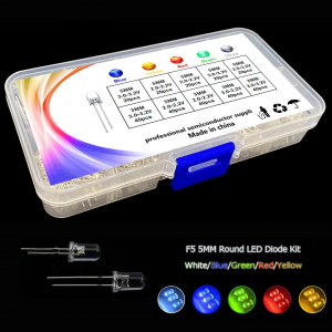 HS4636 5 colors 300pcs Transparent F3 3mm/F5 5mm LED kit