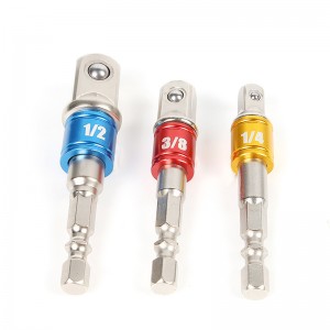 HS4684 3 Pcs Drill Socket Adapter 1/4 3/8 1/2