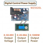 HS4689 WZ5020L DC DC Buck Converter CC CV Step-down Power Module 50V 20A 1000W Adjustable Voltage Regulated power supply 5V 12V 24V