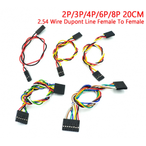 HS4705 2.54MM Dupont cable female to female 2P/3P/4P/6P/8P 20CM 
