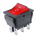 HS4723 KCD4 Rocker Switch ON-OFF-ON 3Position 6Pins Latching Auto Locking Red with Light