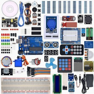 HS4809 UNO R3 Project Most Complete Starter Kit w/ Tutorial Compatible with Arduino IDE (63 Items)