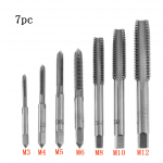 HS4837 7PCS Metric Tap Set Tap Drill Bit Hand Tool Set M3-M12