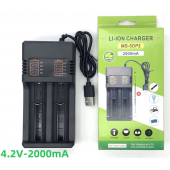 HS4855 18650 26650 21700 battery USB charger  2 slot