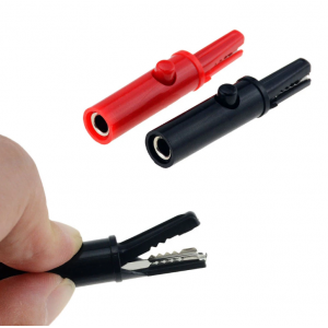 HS4896 4mm Jack Insulation Alligator Clip Push Button Type