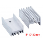 HS4946 15*10*20mm Heatsink for TO-220 with 1 Pin Silver 100pcs