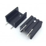 HS4949 15*10*20mm Heatsink for TO-220 with 2 Pins Black 100pcs