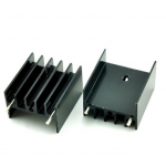 HS4950 25*23*16mm Heatsink for TO-220 with 2 Pins Black 100pcs
