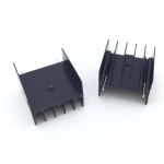 HS4951 30*30*25mm Heatsink for TO-220 with 2 Pins Black 100pcs