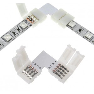 HS4964 4 Pin RGB LED tape Connector L Shape Corner 50pcs