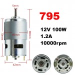 HS5000 795 Double Ball Bearing 12V 10000RPM Large Torque High Power Motor