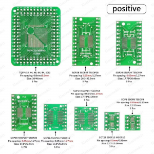 HS5033 8 kinds 40pcs PCB adapter board SOP/SSOOP/TSSOP to DIP SMD to straight jack pitch 2.54mm test