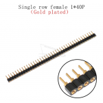 HS5050 1x40P 2.54mm Round Hole Single Row Straight Female Pin header Gold Plated