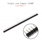 HS5052 1x40P 2.54mm Round Hole Single Row Straight Female Pin header Silver