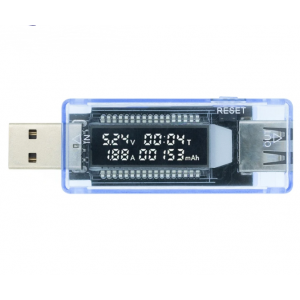 HS5109 USB Tester Current Voltage Charger Capacity Tester Volt Current Voltage Meter Time Display Mobile Power Detector Battery Test