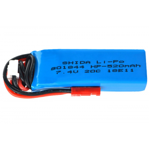 HS5118 7.4V 520mAh Lipo Battery  2S 20C  49*18*15MM
