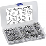 HS5194 200pcs 410 Stainless Steel Phillips Pan Head self drill screw set