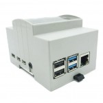 HS5230 Raspberry Pi 4/ 4B 3/3B ABS Enclosure DIN Rail Case