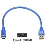 HS5235 Blue 30cm USB Type C cable