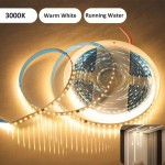 HS5271 WS2835 DC 24V COB IC Running Water Flow LED Strip Light 3000K Warm White 10M/Roll
