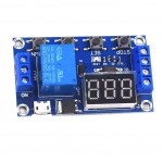 HS5273 DC 6-30V LED Light Digital Time Delay Relay Module Trigger Cycle Switch Circuit Board Micro USB Timing Control Module