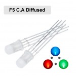 HS5292 diffused 5mm 4pin F5 RGB Common Anode LED Red Green Blue