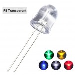 HS5297 1000pcs 8mm F8 super Bright transparent water clear  LED Diode Emiting Orange/Red/Yellow/Blue/Green/White