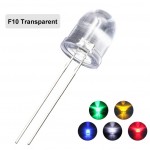 HS5298 1000pcs 10mm F10 super Bright transparent water clear  LED Diode Emiting Orange/Red/Yellow/Blue/Green/White Long feet