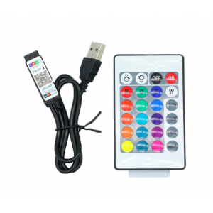 HS5339 24keys USB RGB LED IR Bluetooth Controller with APP