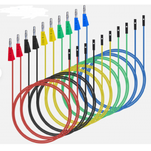 HS5380 Stackable Banana Plug to Breadboard Jumper Wires  Female Soft Flexible 30cm