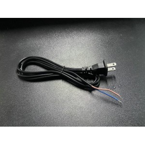 HS5567 1M Power  Cord with 2P Naked cable US Plug