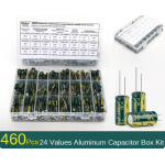 HS5575 460Pcs 24Values Aluminum Electrolytic Capacitor Kit 6.3V-50V 1F-1500uF