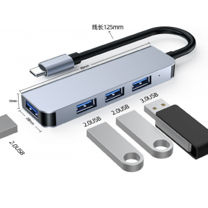 HS5699 Type-c HUB USB2.0*3 + USB3.0*1