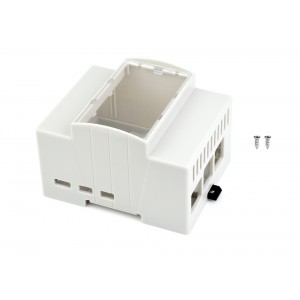 HS5729 Waveshare DIN rail ABS Case for Raspberry Pi 5, large inner space, injection moduling