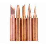 HS5766 900M T Series Pure Copper Soldering Iron Tip 5pcs set I-B-K-3C-2.4D