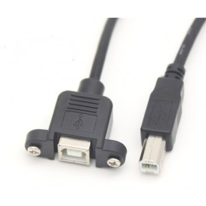 HS5770 1.5M USB 2.0 B Male to USB B Female Socket Printer Panel Mount Cable