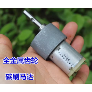 HS5881 360 DC reduction motor All metal gear reduction box carbon brush motor 24V 210R/12V105R