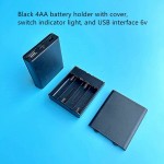 HS5963 4XAA Battery Holder With Indicator Light + USB Port +Switch