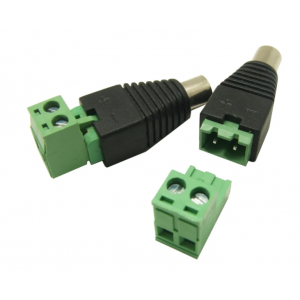 HS5969 5.5*2.1/5.5*2.5 DC connector with 2P Screw Terminal