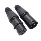 HS6078 Black Canon balance XLR plug 3P Male/Female