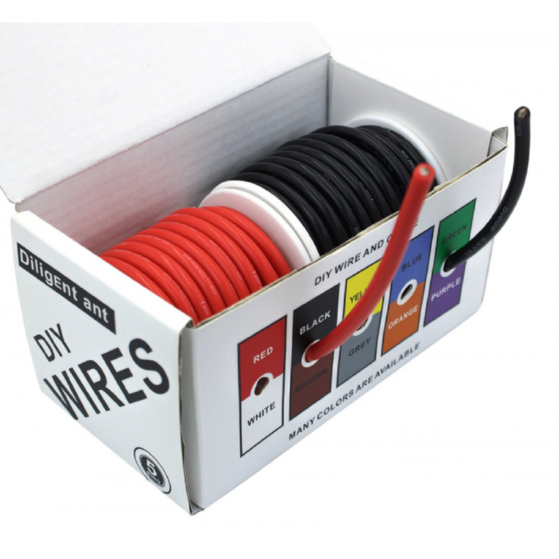 HS6511 Red + Black Hook UP Silicon Wire Kit 12AWG30AWG