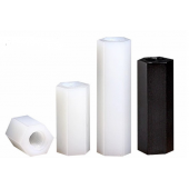 HS6883 White/Black Nylon Spacer Female to Female M2/M2.5/M3 6mm, 8mm, 10mm, 12mm 1000pcs