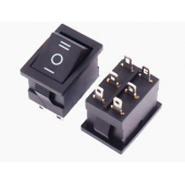 HS6888 Black KCD1-101 KCD Rocker  switch 21*15MM 6Pins 2 positions/ 6Pins 3 positions
