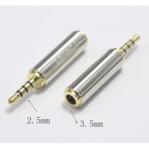 HS0663 2.5mm Male to 3.5mm Female Audio Stereo Headphone Jack Adapter Connector Converter Aux Adapter for Iphone Xiaomi