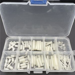 HS6907 M2 120pcs Nylon Mix Standoff Spacer+Screw+Nut Assorted kit 